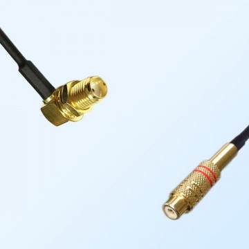 RCA Female - SMA Bulkhead Female Right Angle Coaxial Cable Assemblies