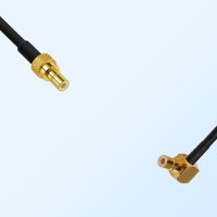SMB/Male - SMB/Male Right Angle Coaxial Jumper Cable