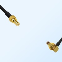SMB/Male - SMB/Bulkhead Male Right Angle Coaxial Jumper Cable