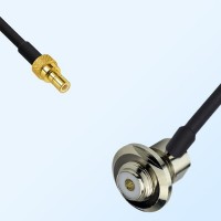 SMB/Male - UHF/Bulkhead Female Right Angle Coaxial Jumper Cable