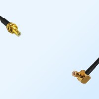 SMB/Bulkhead Male - SMB/Male Right Angle Coaxial Jumper Cable
