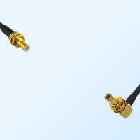 SMB/Bulkhead Male - SMB/Bulkhead Male Right Angle Coaxial Jumper Cable