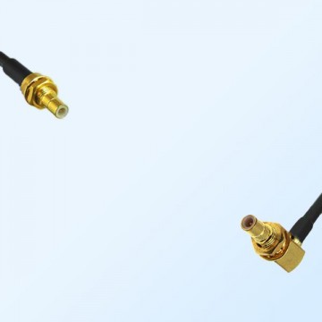 SMB/Bulkhead Male - SMB/Bulkhead Male Right Angle Coaxial Jumper Cable