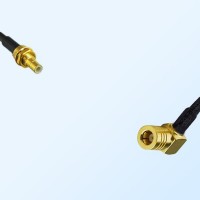 SMB/Bulkhead Male - SMB/Female Right Angle Coaxial Jumper Cable