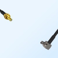 SMB/Bulkhead Male - TS9/Male Right Angle Coaxial Jumper Cable
