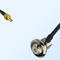 SMB/Bulkhead Male - UHF/Bulkhead Female R/A Coaxial Jumper Cable