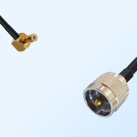 SMB/Male Right Angle - UHF/Male Coaxial Jumper Cable