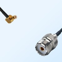 SMB/Male Right Angle - UHF/Female Coaxial Jumper Cable