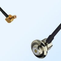 SMB/Male R/A - UHF/Bulkhead Female R/A Coaxial Jumper Cable