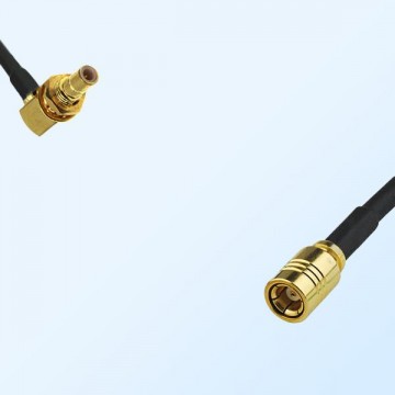 SMB/Bulkhead Male Right Angle - SMB/Female Coaxial Jumper Cable