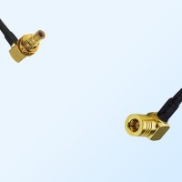 SMB/Bulkhead Male R/A - SMB/Female R/A Coaxial Jumper Cable