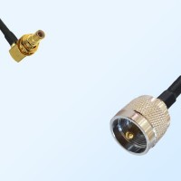 SMB/Bulkhead Male Right Angle - UHF/Male Coaxial Jumper Cable