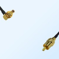 RCA Male - SMB Bulkhead Male Right Angle Coaxial Cable Assemblies