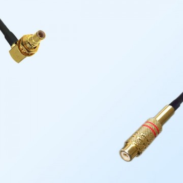 RCA Female - SMB Bulkhead Male Right Angle Coaxial Cable Assemblies