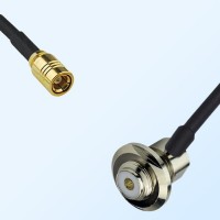 SMB/Female - UHF/Bulkhead Female Right Angle Coaxial Jumper Cable