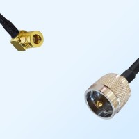 SMB/Female Right Angle - UHF/Male Coaxial Jumper Cable