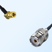 SMB/Female Right Angle - UHF/Female Coaxial Jumper Cable