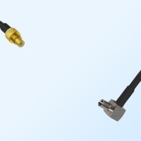 SMC/Male - TS9/Male Right Angle Coaxial Jumper Cable