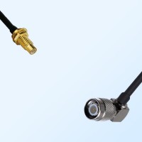 SMC/Bulkhead Male - TNC/Male Right Angle Coaxial Jumper Cable
