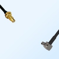SMC/Bulkhead Male - TS9/Male Right Angle Coaxial Jumper Cable