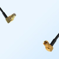 SMC/Male Right Angle - SMC/Female Right Angle Coaxial Jumper Cable