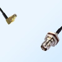 SMC/Male R/A - TNC/Bulkhead Female with O-Ring Coaxial Jumper Cable