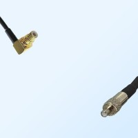 SMC/Male Right Angle - TS9/Female Coaxial Jumper Cable