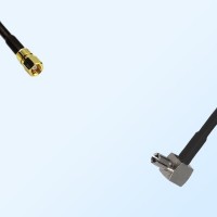 SMC/Female - TS9/Male Right Angle Coaxial Jumper Cable