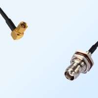 SMC/Female R/A - TNC/Bulkhead Female with O-Ring Coaxial Jumper Cable