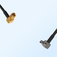 SMC/Female Right Angle - TS9/Male Right Angle Coaxial Jumper Cable