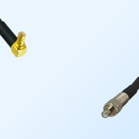 SSMB/Male Right Angle - TS9/Female Coaxial Jumper Cable