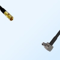 TS9/Male Right Angle - SSMC/Female Coaxial Jumper Cable