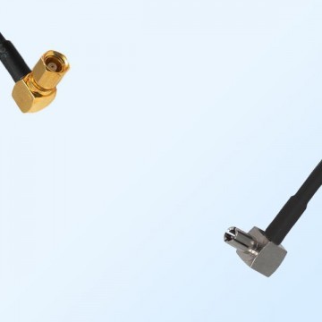 TS9/Male Right Angle - SSMC/Female Right Angle Coaxial Jumper Cable