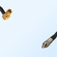 TS9/Female - SSMC/Female Right Angle Coaxial Jumper Cable