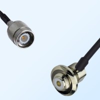 TNC/Male - UHF/Bulkhead Female Right Angle Coaxial Jumper Cable