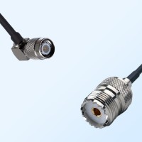 TNC/Male Right Angle - UHF/Female Coaxial Jumper Cable