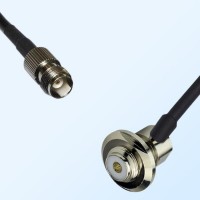 TNC/Female - UHF/Bulkhead Female Right Angle Coaxial Jumper Cable