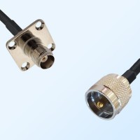 TNC Female 4 Hole Panel Mount - UHF Male Coaxial Cable Assemblies