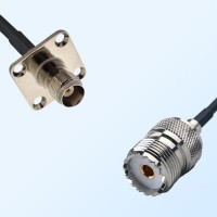 TNC Female 4 Hole Panel Mount - UHF Female Coaxial Cable Assemblies