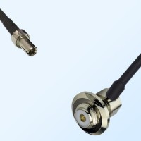 TS9/Male - UHF/Bulkhead Female Right Angle Coaxial Jumper Cable