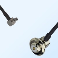 TS9/Male R/A - UHF/Bulkhead Female R/A Coaxial Jumper Cable