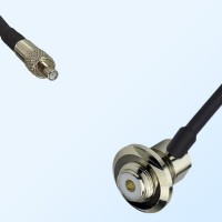 TS9/Female - UHF/Bulkhead Female Right Angle Coaxial Jumper Cable